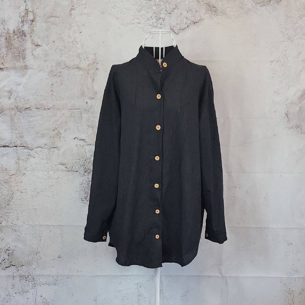 Absolutely Beach  Button-Up Women's Top Vintage Size L